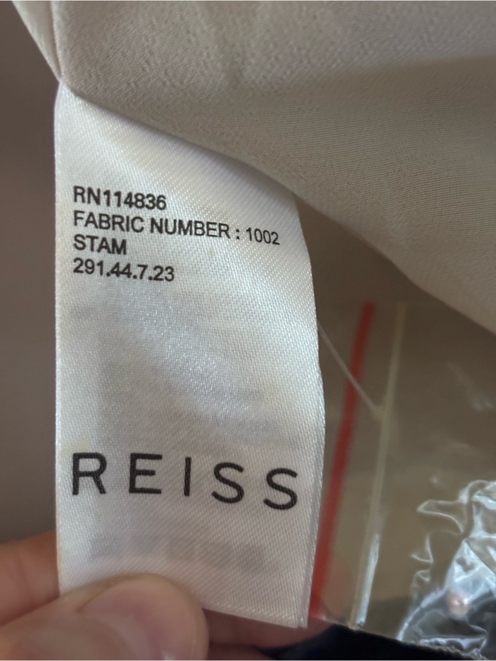 reiss stam technique bodice dress mushroom - Picture 5 of 8